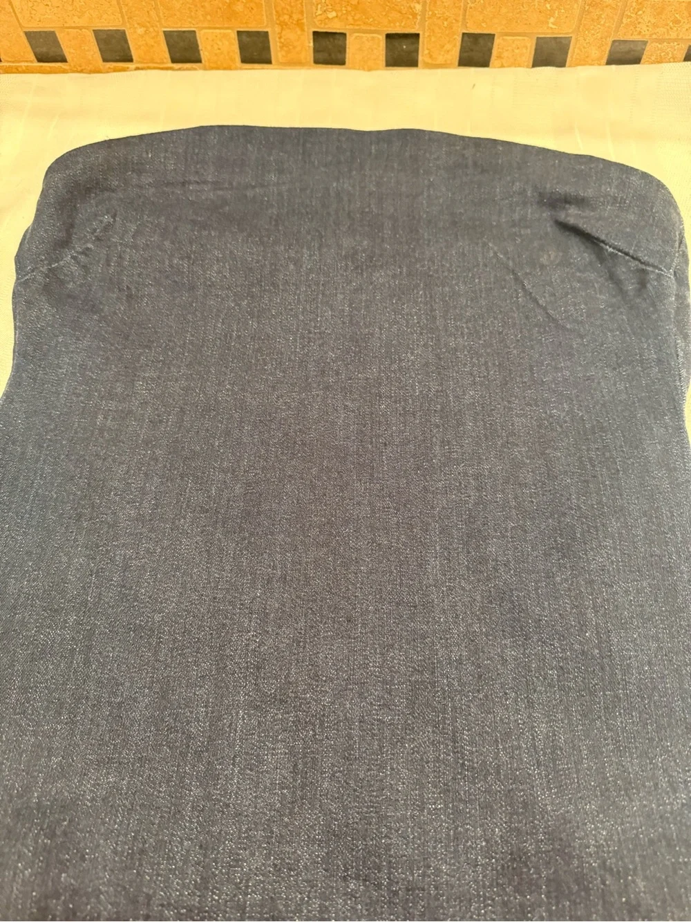 Zara Dark Blue Denim Jacket with Zipper Trim - Picture 3 of 4